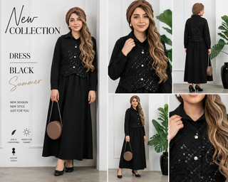 ست سارافون وجلیقه سوزن دوزی هندی